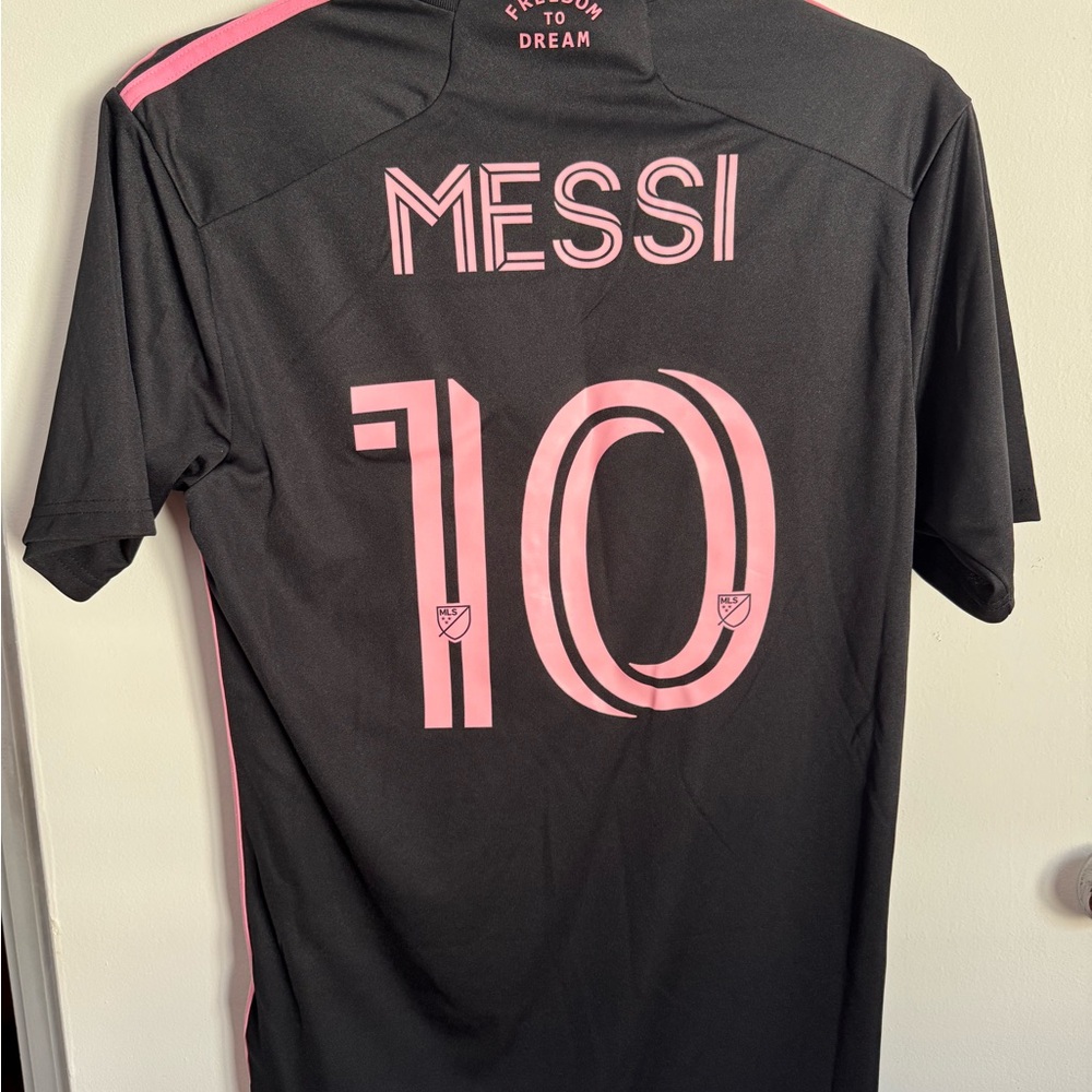 Black and Pink Messi #10 Soccer Jersey